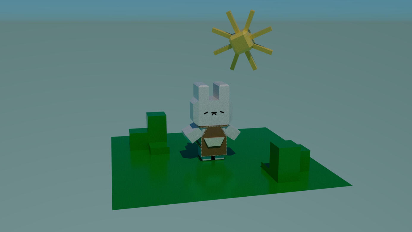 Bunny Scene (Maya, July 7)