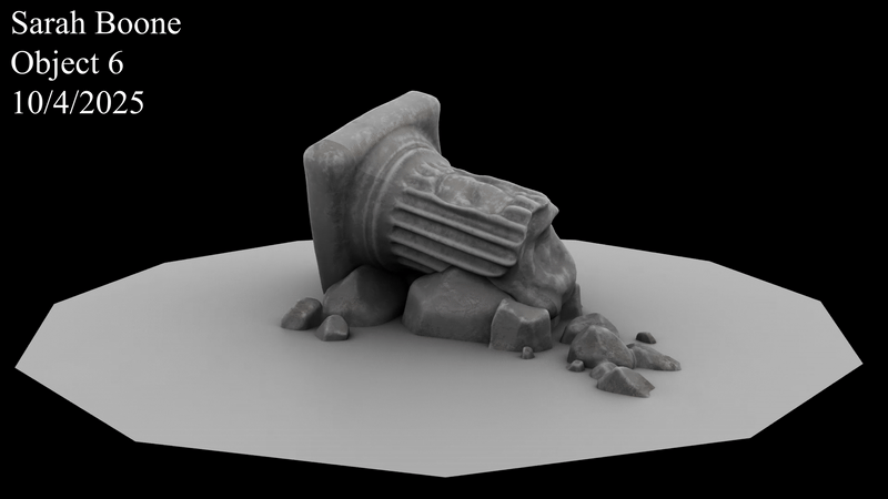 Broken Column (Maya and ZBrush, October 4)