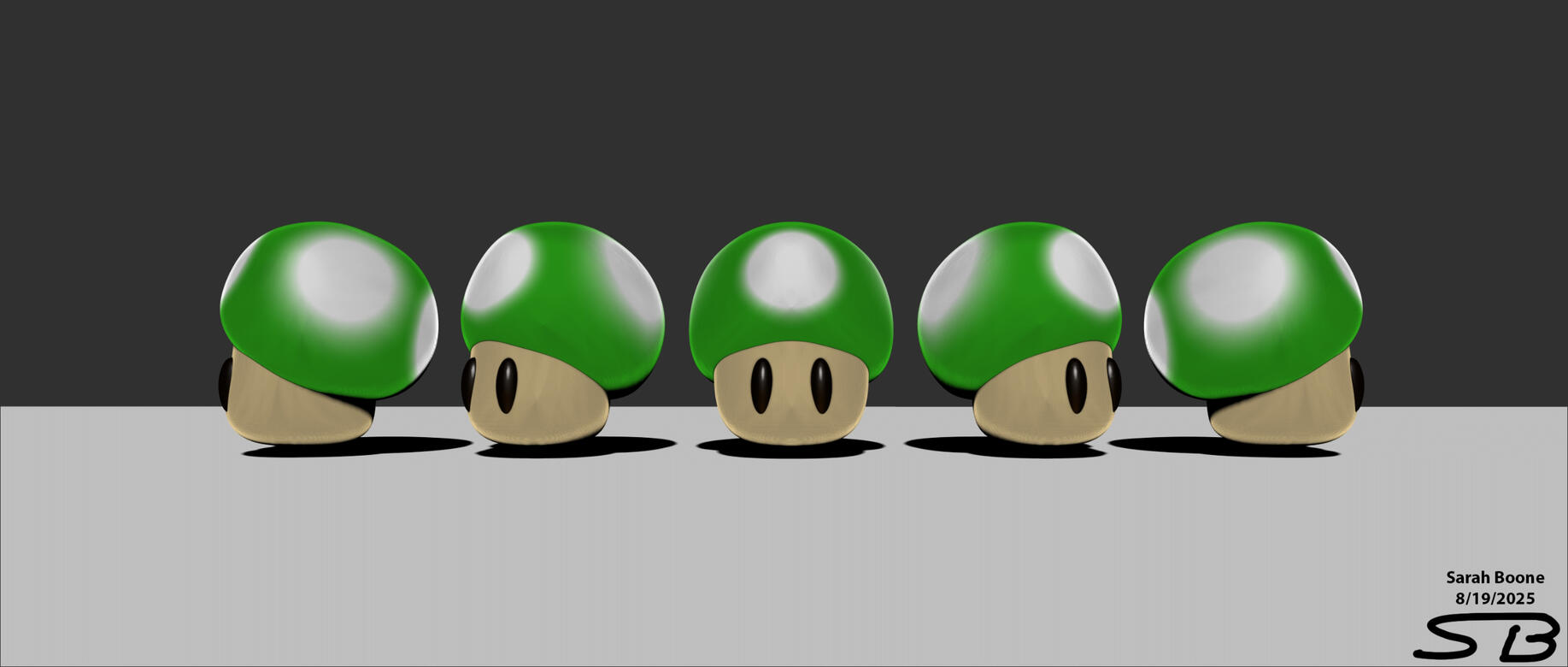 1-up Mushroom (ZBrush, August 19)