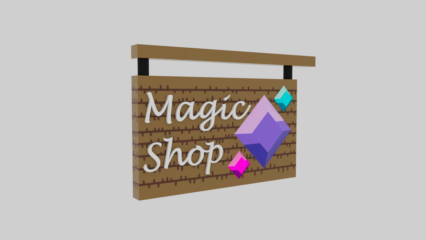Shop Sign (Maya, June 15)