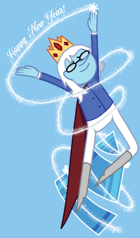 Winter New Year (Krita and Photoshop, December 30)