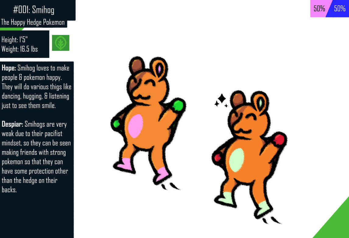 Pokemon H&D Dex - Smihog (Krita, April 20)