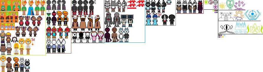 The Auara Dragon OCs (MS Paint, 2022)