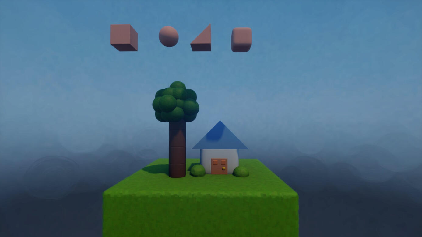 Standard Shapes Challenge - A House &amp; A Tree (Dreams PS4, 2021)